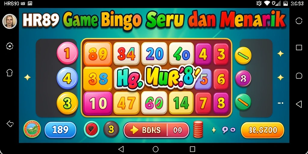 Tampilan gameplay Bingo yang seru dan penuh warna di HR89.