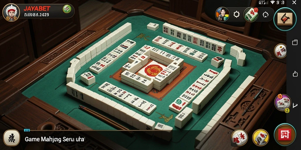 Tampilan menarik dari gameplay JAYABET dengan berbagai tantangan Mahjong.