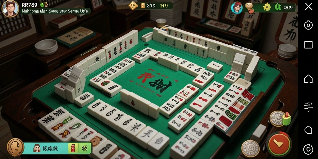Screenshot gameplay RR789 menampilkan aksi seru dalam game Mahjong.